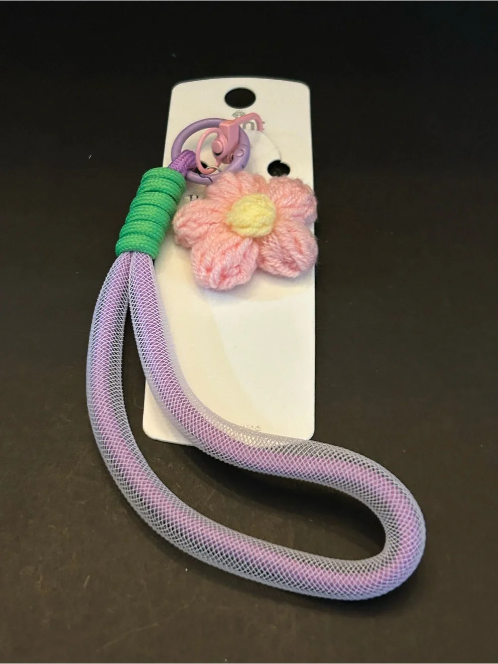 Mint Handmade Assorted Color Daisy Wristlet Bag Charm Keychain Card Holder NWT